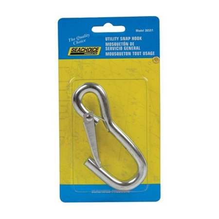 SEACHOICE 36551 4.25 in. Zinc Plated Utility Snap Hook 8091902